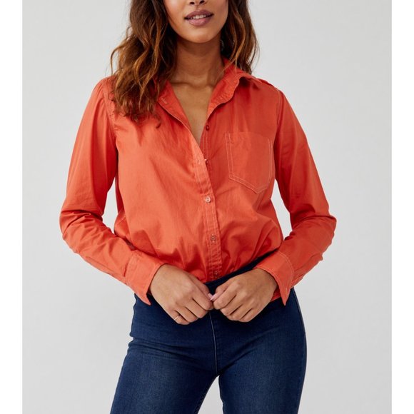Free People Tops - 🎉LAST CHANCE🎉 NWT Free People Power Move Bodysuit / Tiger Red